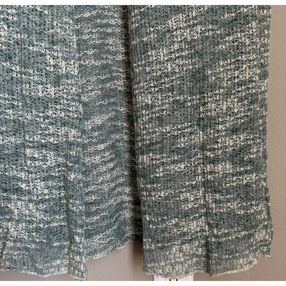 Soft Surroundings Open Front Cardigan Longline Open Knit Lightweight Metallic - Picture 4 of 11